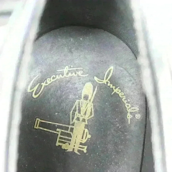 Vintage Imperial Executive Men's Black Leather Wingtip Union Made Shoes Size US - Picture 8 of 10